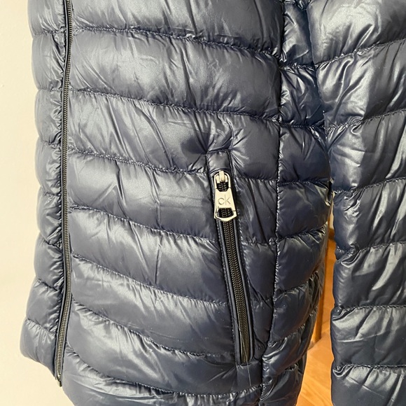 NWT CALVIN KLEIN Packable Down Jacket Hooded Zip Up - Picture 9 of 16